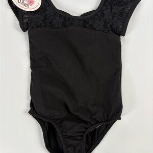 Elegant Black Lace Kids Bodysuit